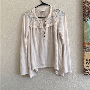 Off white (cream)  long sleeve shirt